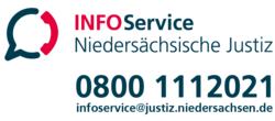 Schmuckgrafik; Link öffnet Internetseite "INFOService Niedersächsische Justiz"